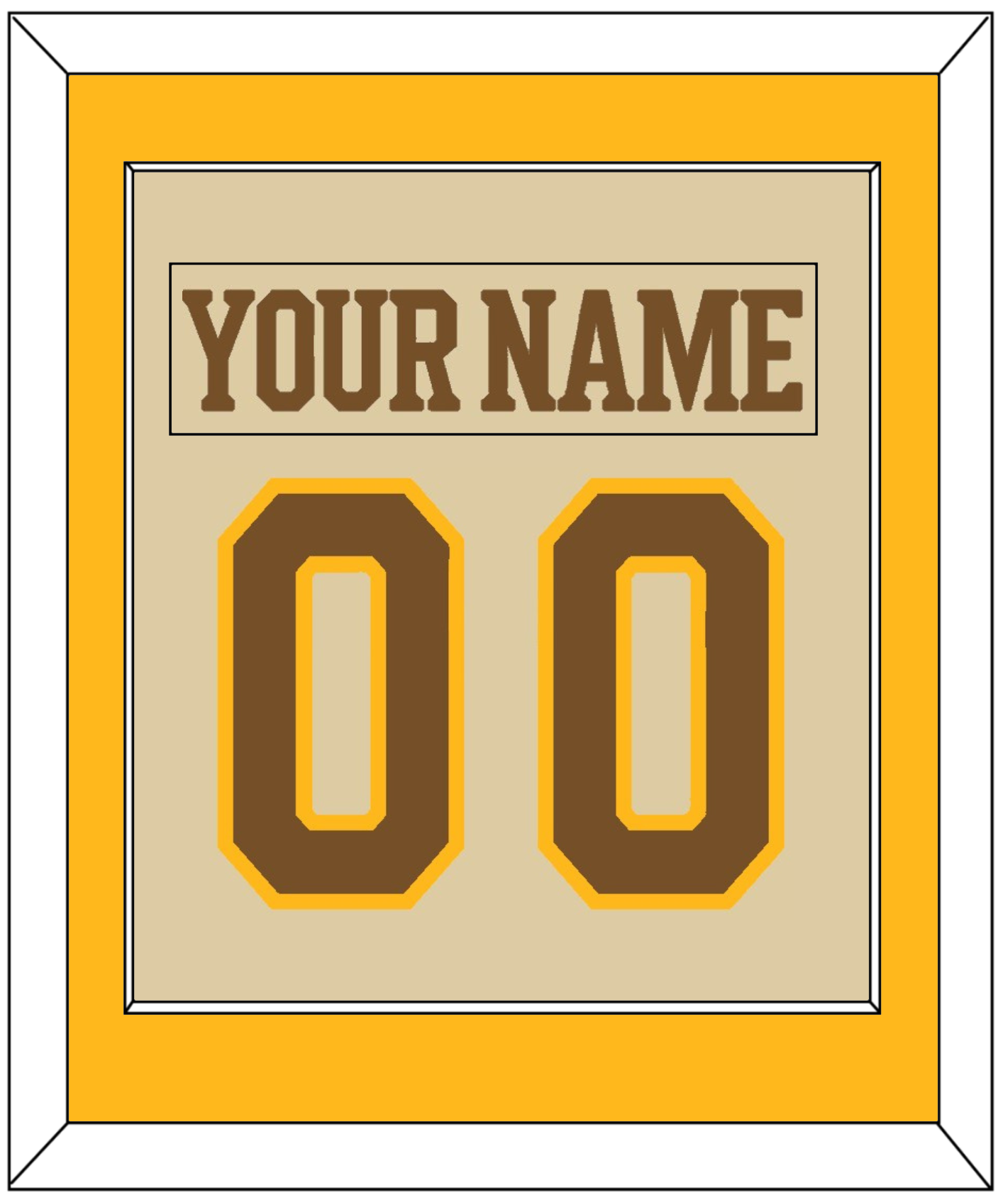 Boston Nameplate & Number (Back) Combined - Centennial Alternate Cream (2024-2025) - Essential Tier 3