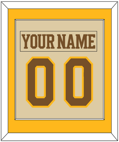Boston Nameplate & Number (Back) Combined - Centennial Alternate Cream (2024-2025) - Essential Tier 3