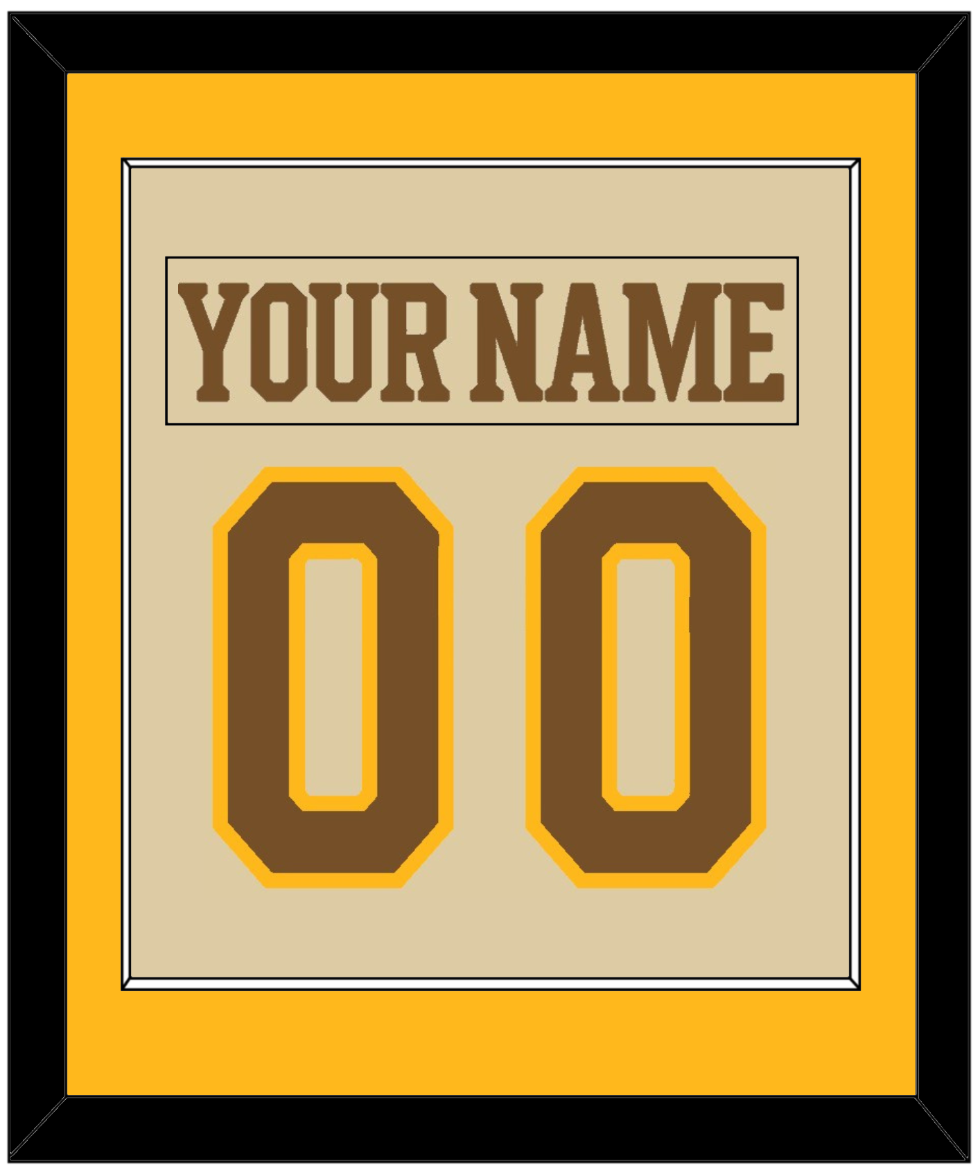 Boston Nameplate & Number (Back) Combined - Centennial Alternate Cream (2024-2025) - Essential Tier 3