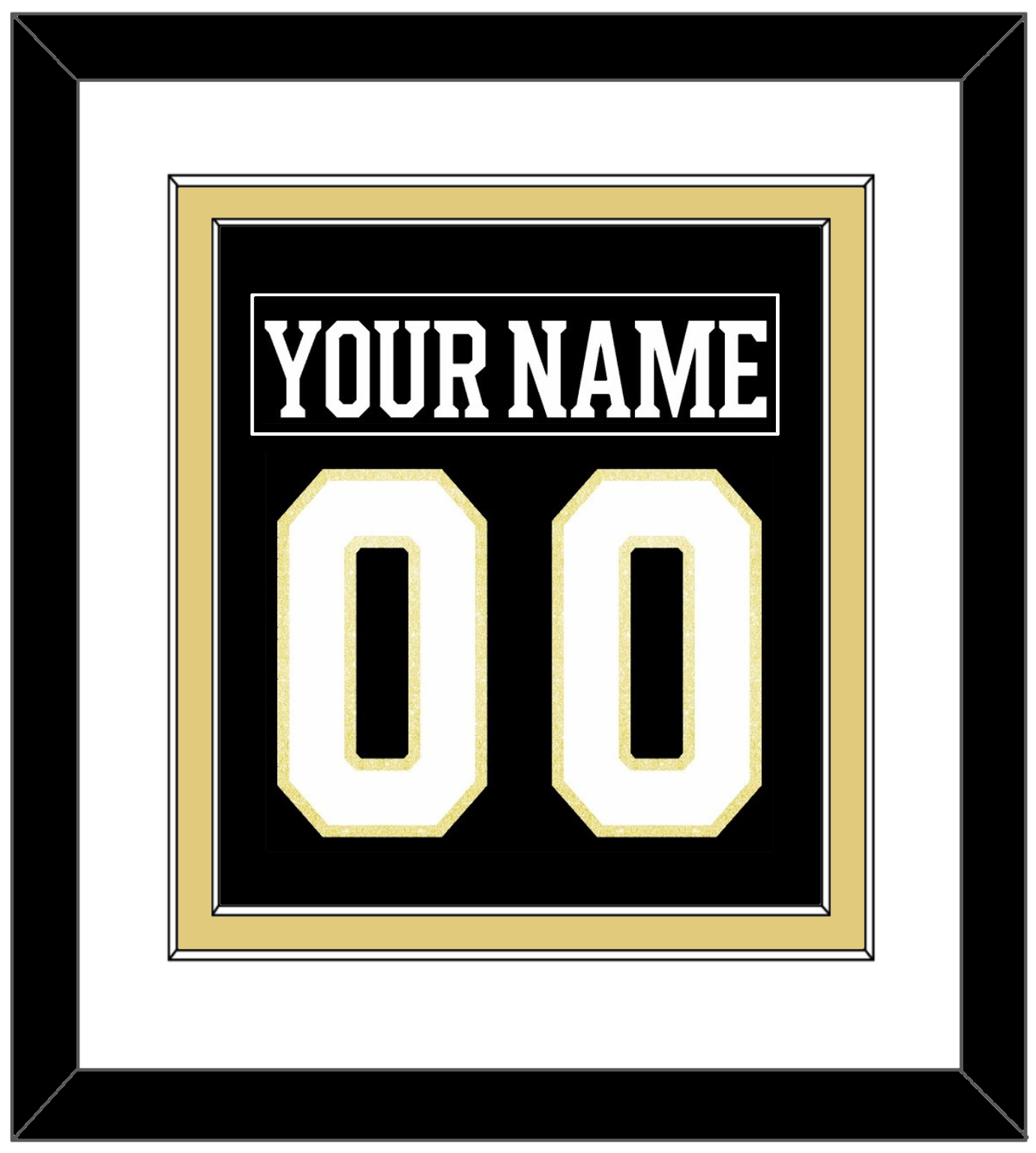 Boston Nameplate & Number (Back) Combined - Centennial Home Black (2024-2025) - Signature Tier 1
