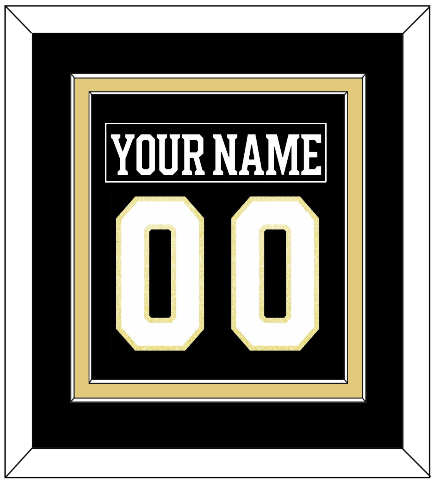 Boston Nameplate & Number (Back) Combined - Centennial Home Black (2024-2025) - Signature Tier 2
