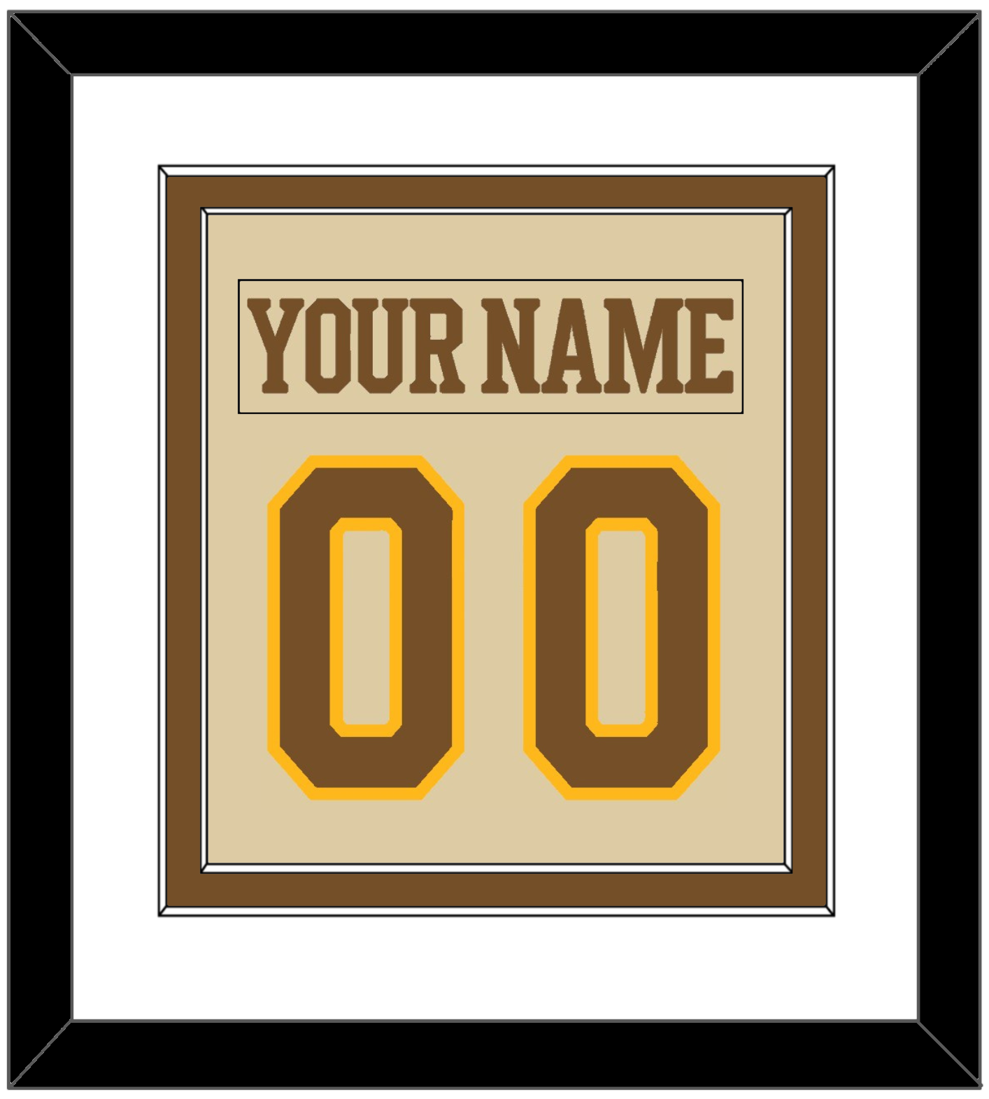 Boston Nameplate & Number (Back) Combined - Centennial Alternate Creamn (2024-2025) - Signature Tier 1