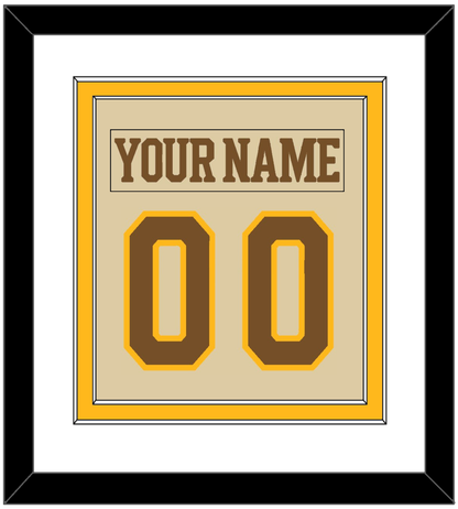 Boston Nameplate & Number (Back) Combined - Centennial Alternate Cream (2024-2025) - Signature Tier 2