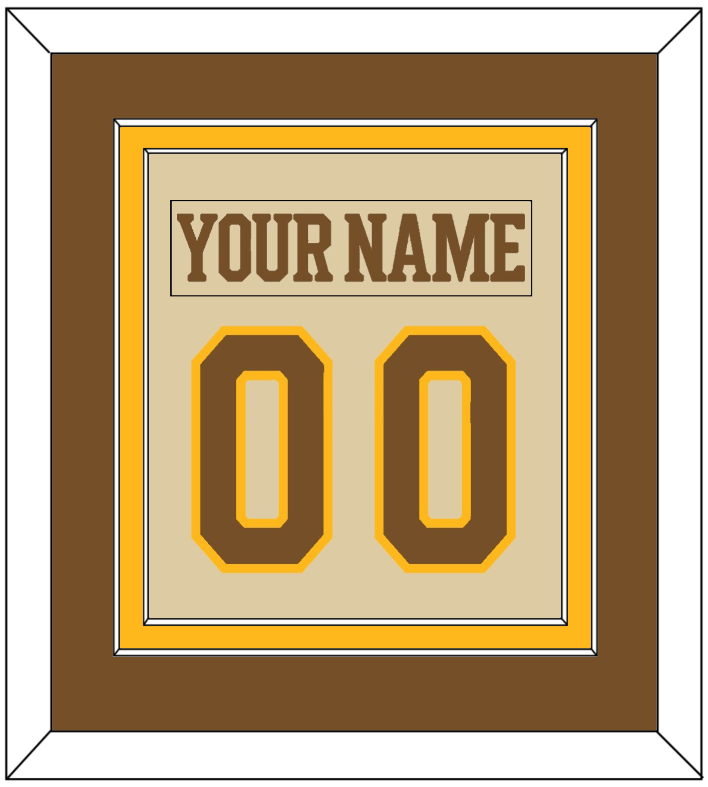 Boston Nameplate & Number (Back) Combined - Centennial Alternate Cream (2024-2025) - Signature Tier 3