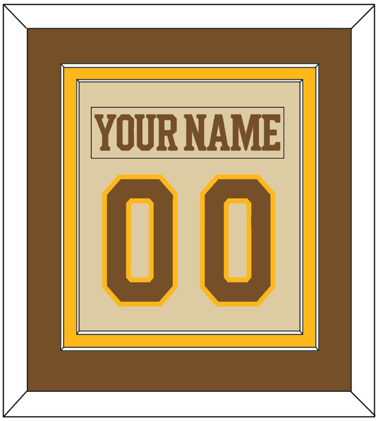 Boston Nameplate & Number (Back) Combined - Centennial Alternate Cream (2024-2025) - Signature Tier 3
