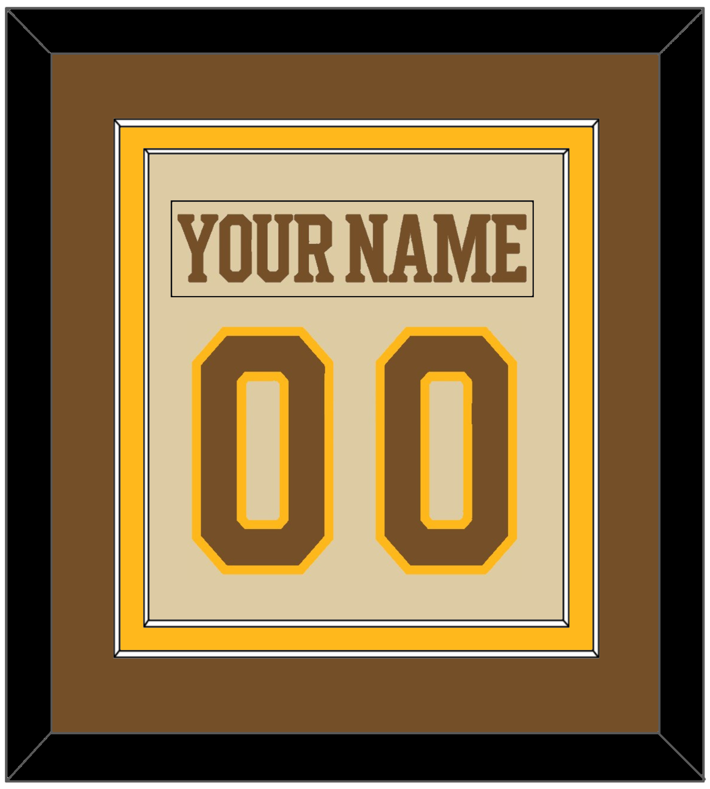 Boston Nameplate & Number (Back) Combined - Centennial Alternate Cream (2024-2025) - Signature Tier 3