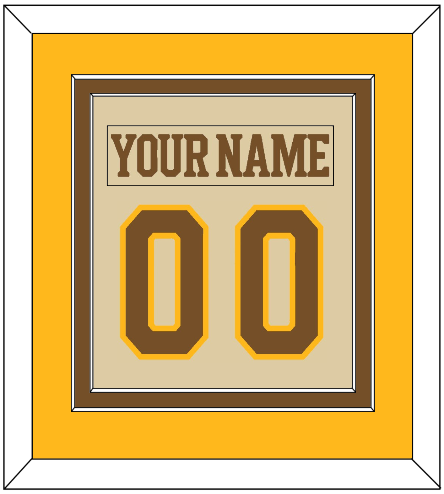 Boston Nameplate & Number (Back) Combined - Centennial Alternate Cream (2024-2025) - Signature Tier 4