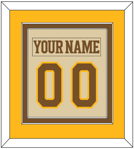 Boston Nameplate & Number (Back) Combined - Centennial Alternate Cream (2024-2025) - Signature Tier 4