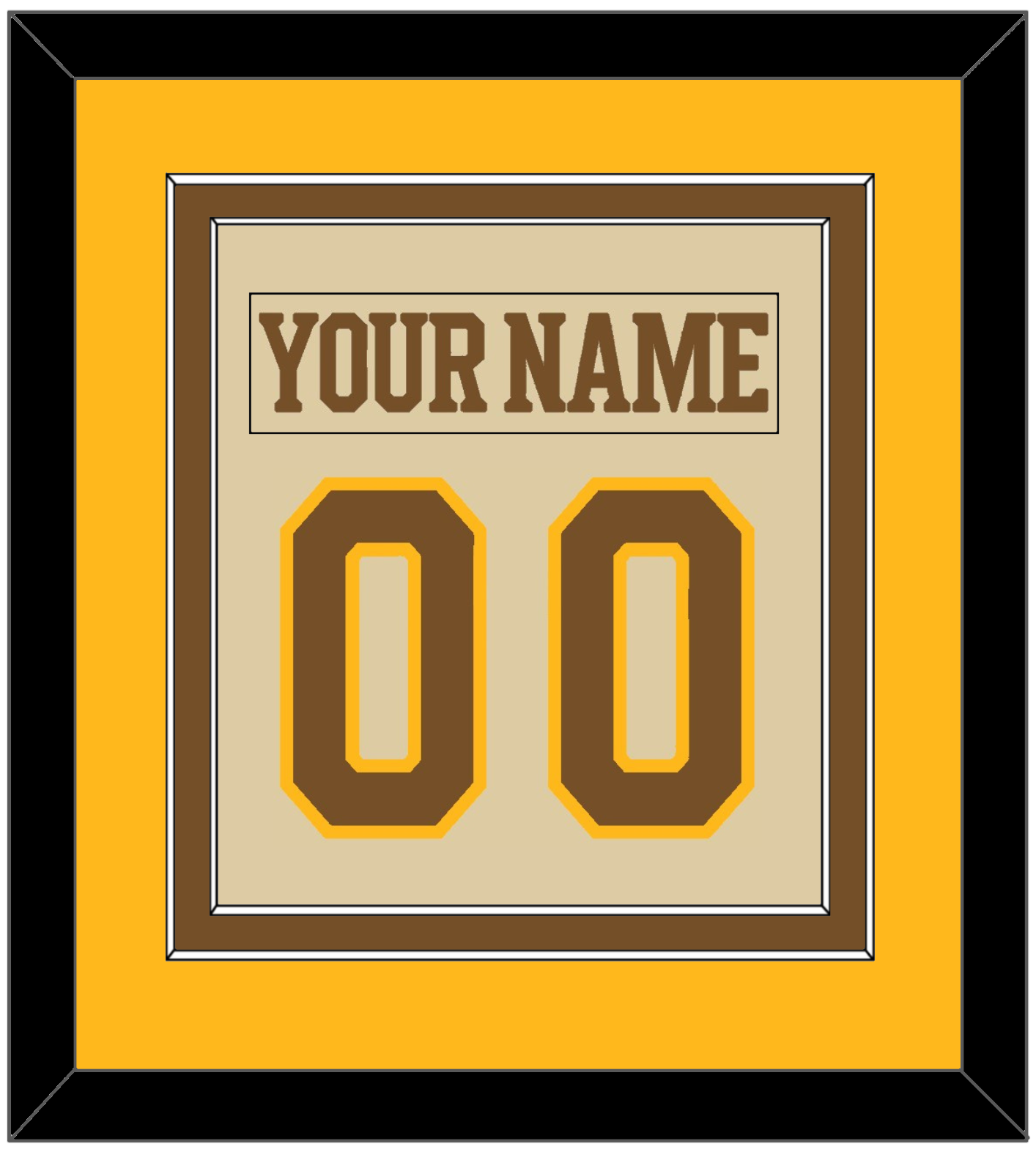 Boston Nameplate & Number (Back) Combined - Centennial Alternate Cream (2024-2025) - Signature Tier 4
