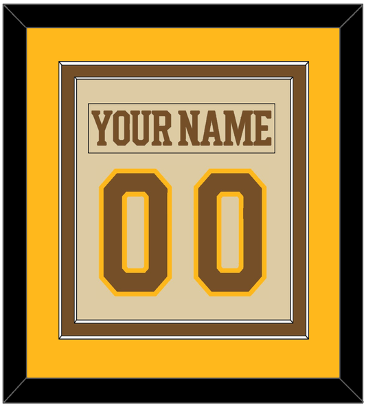 Boston Nameplate & Number (Back) Combined - Centennial Alternate Cream (2024-2025) - Signature Tier 4