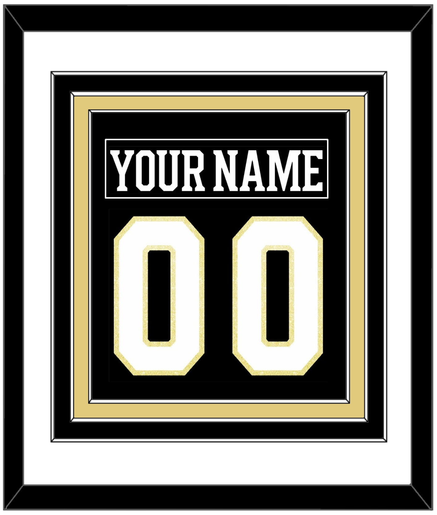 Boston Nameplate & Number (Back) Combined - Centennial Home Black (2024-2025) - Premier Tier 1