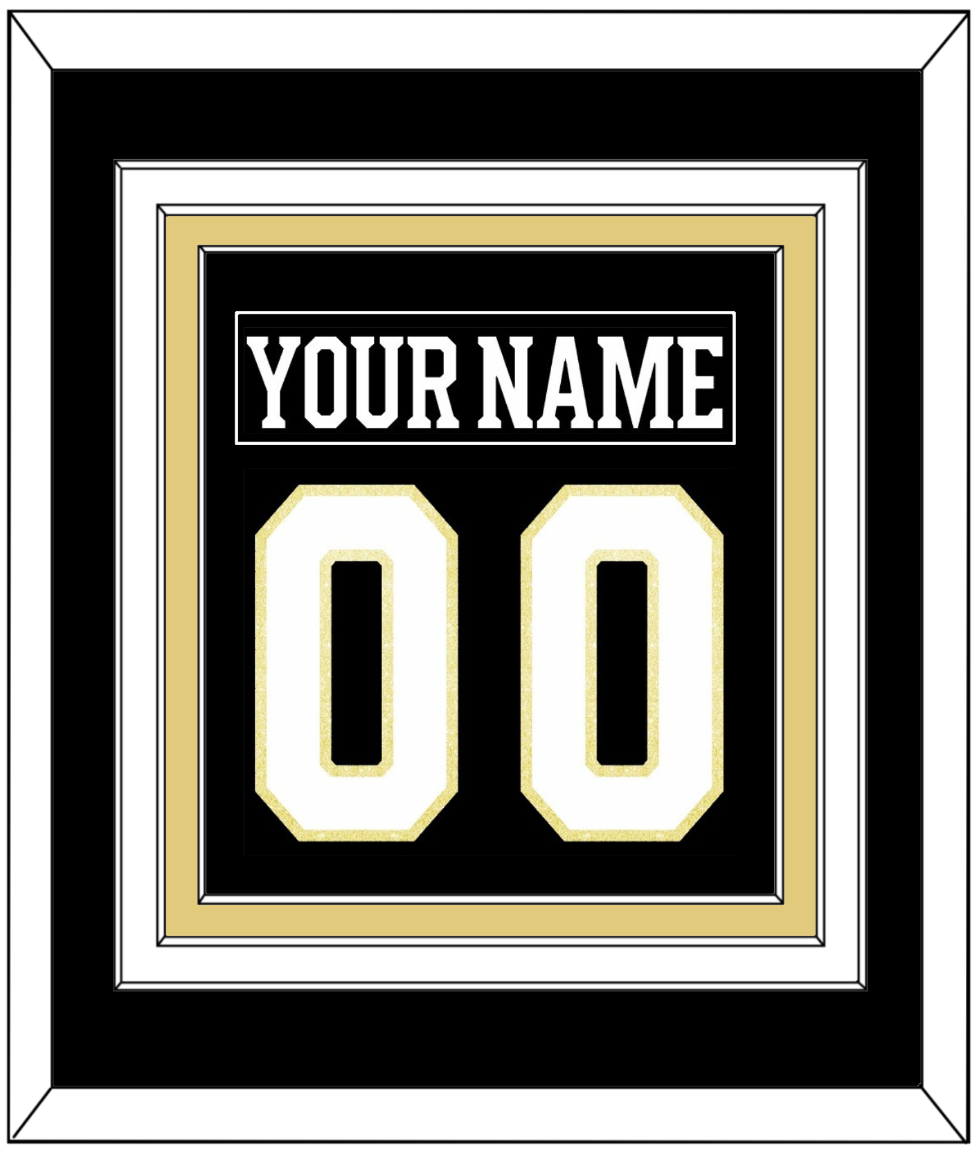 Boston Nameplate & Number (Back) Combined - Centennial Home Black (2024-2025) - Premier Tier 2