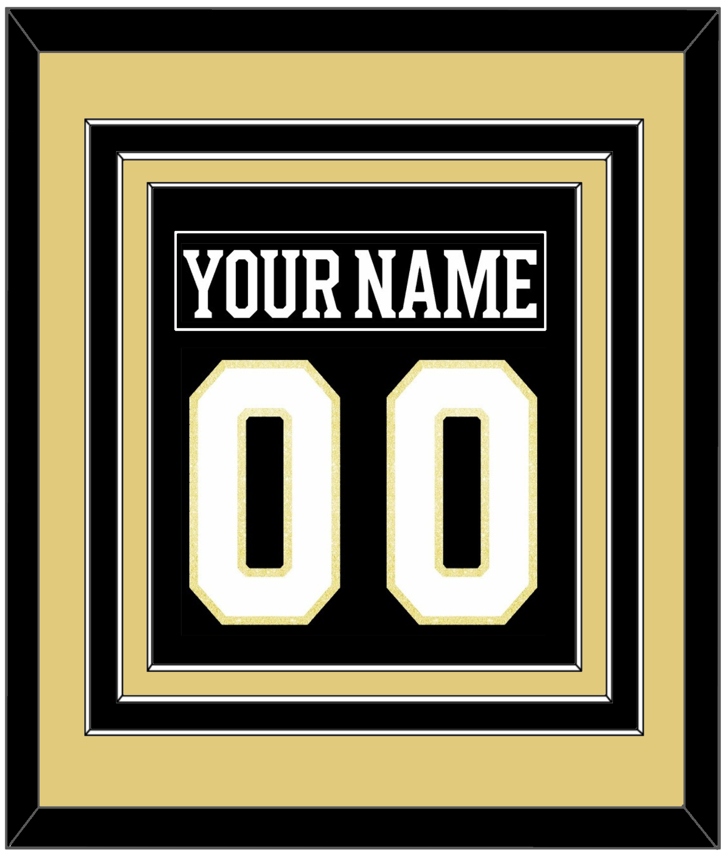 Boston Nameplate & Number (Back) Combined - Centennial Home Black (2024-2025) - Premier Tier 3