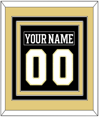 Boston Nameplate & Number (Back) Combined - Centennial Home Black (2024-2025) - Premier Tier 3