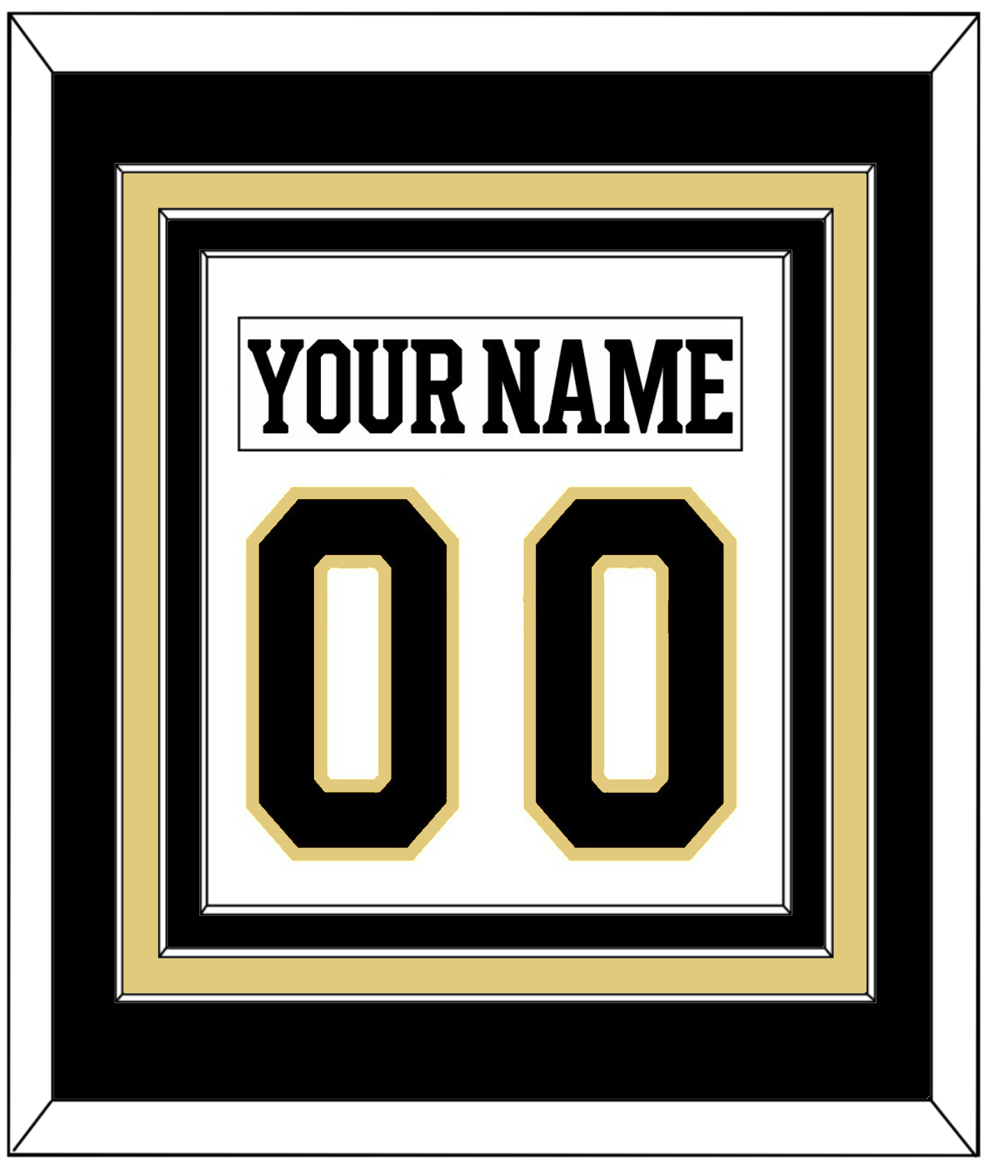 Boston Nameplate & Number (Back) Combined - Centennial Road White (2024-2025) - Premier Tier 2