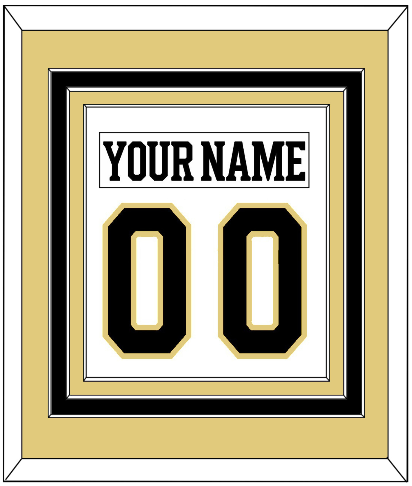 Boston Nameplate & Number (Back) Combined - Centennial Road White (2024-2025) - Premier Tier 3