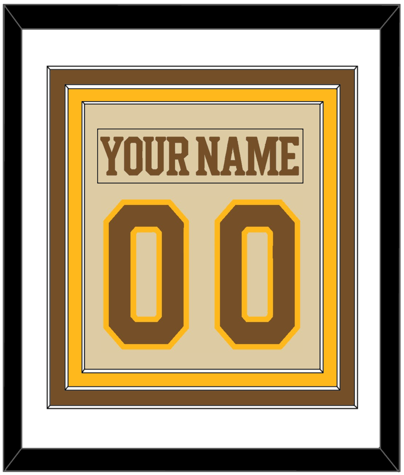 Boston Nameplate & Number (Back) Combined - Centennial Alternate Cream (2024-2025) - Premier Tier 1