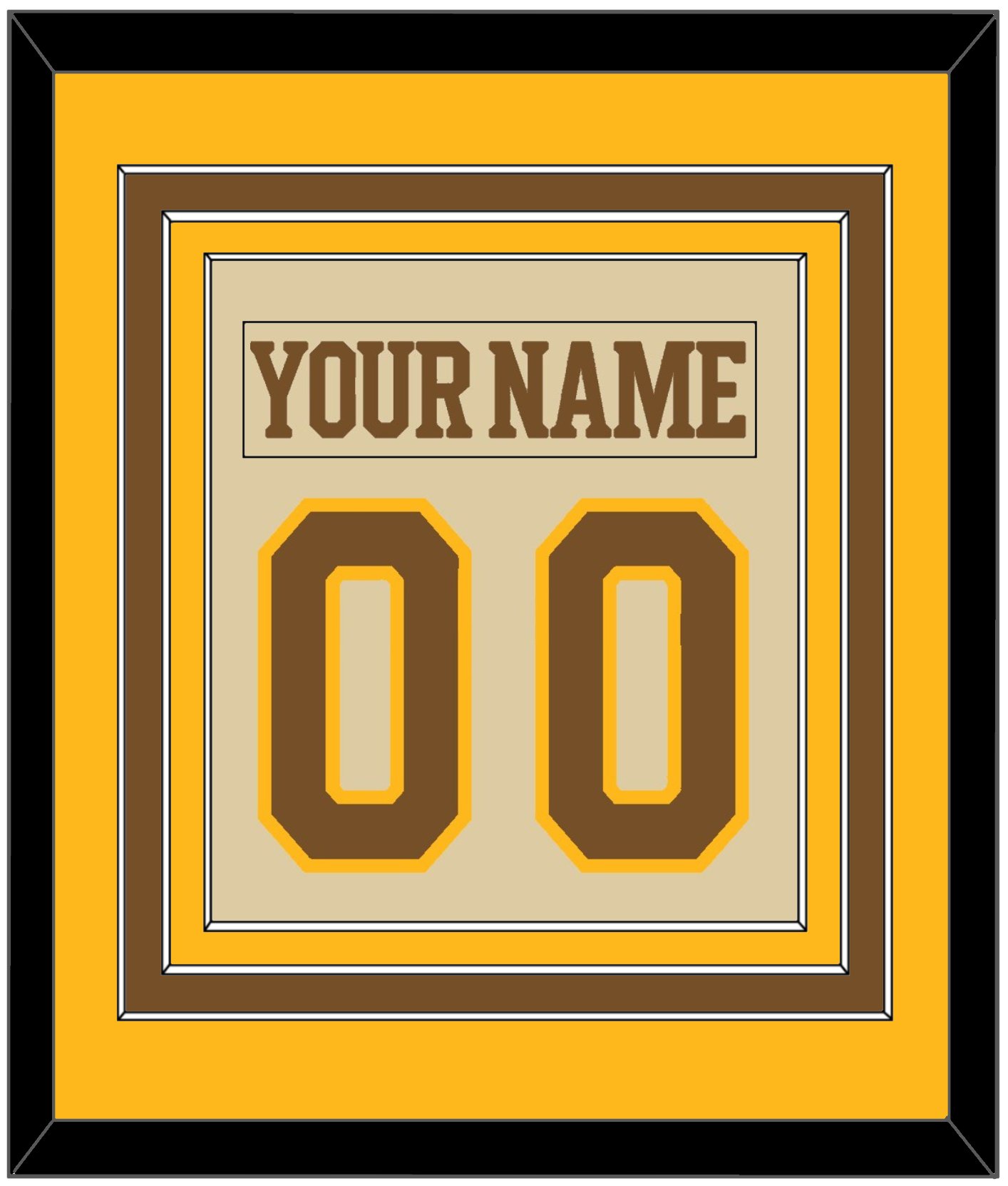 Boston Nameplate & Number (Back) Combined - Centennial Alternate Cream (2024-2025) - Premier Tier 3