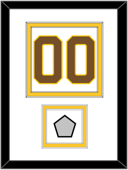 Boston Number (Back) With Stanley Cup Champions Patch - Home White (1925-1932) - Signature Tier 1