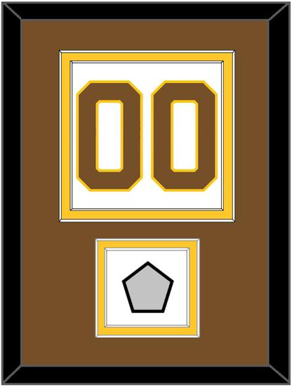 Boston Number (Back) With Stanley Cup Champions Patch - Home White (1925-1932) - Signature Tier 3