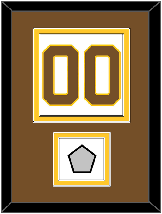 Boston Number (Back) With Stanley Cup Champions Patch - Home White (1925-1932) - Signature Tier 3