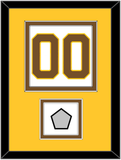 Boston Number (Back) With Stanley Cup Champions Patch - Home White (1925-1932) - Double Mat 4