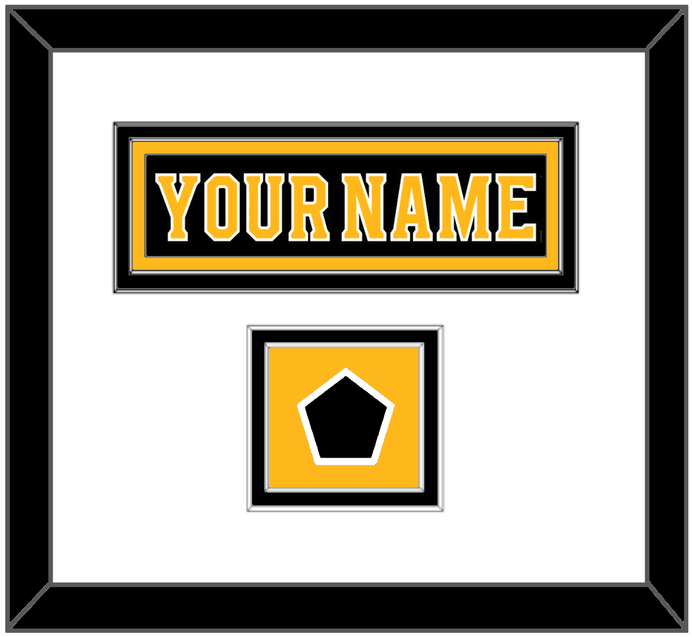 Boston Nameplate & Jersey Logo Patch - Home Black - Signature Tier 1