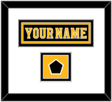 Boston Nameplate & Jersey Logo Patch - Home Black - Double Mat 1