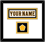 Boston Nameplate & Jersey Logo Patch - Road White - Double Mat 1