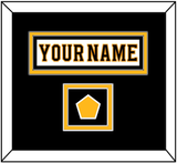 Boston Nameplate & Jersey Logo Patch - Road White - Double Mat 2