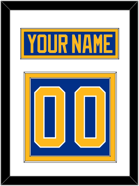 Buffalo Nameplate & Number (Back) - Home Blue - Signature Tier 1