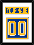 Buffalo Nameplate & Number (Back) - Home Blue - Double Mat 1