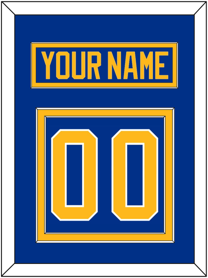 Buffalo Nameplate & Number (Back) - Home Blue - Signature Tier 2