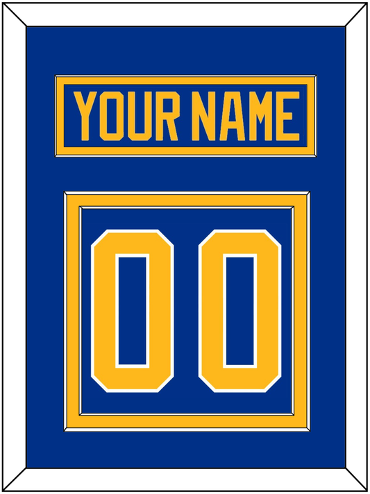 Buffalo Nameplate & Number (Back) - Home Blue - Signature Tier 2