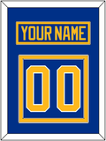 Buffalo Nameplate & Number (Back) - Home Blue - Double Mat 2