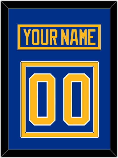 Buffalo Nameplate & Number (Back) - Home Blue - Signature Tier 2
