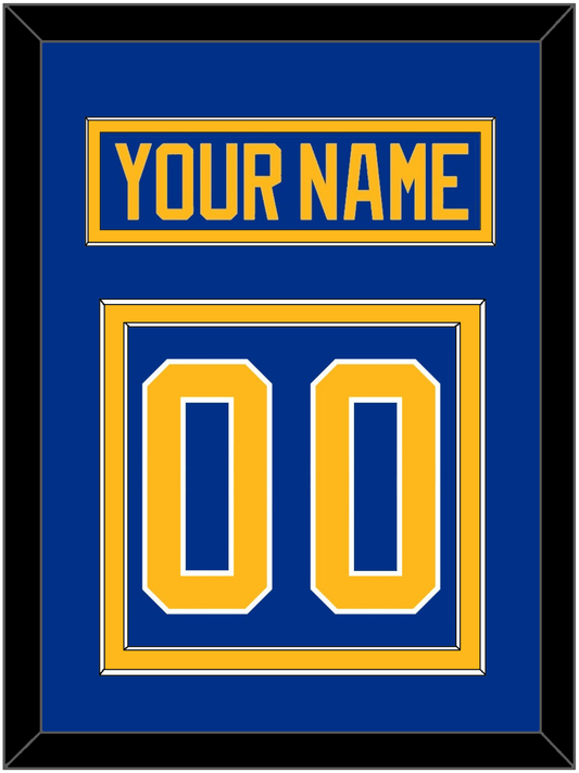 Buffalo Nameplate & Number (Back) - Home Blue - Signature Tier 2