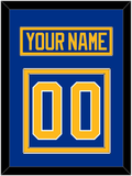 Buffalo Nameplate & Number (Back) - Home Blue - Double Mat 2