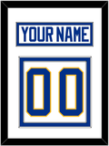 Buffalo Nameplate & Number (Back) - Road White - Double Mat 1