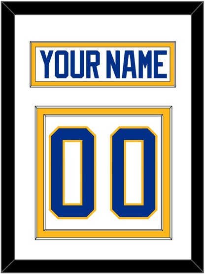 Buffalo Nameplate & Number (Back) - Road White - Signature Tier 2