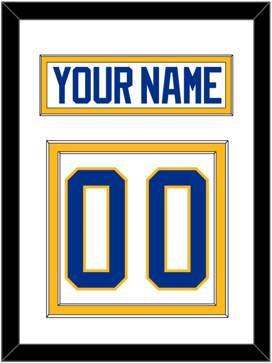 Buffalo Nameplate & Number (Back) - Road White - Signature Tier 2