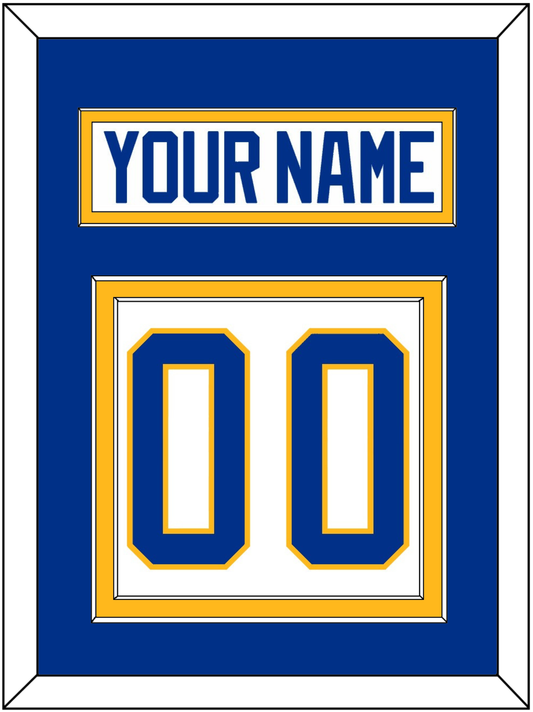 Buffalo Nameplate & Number (Back) - Road White - Signature Tier 3