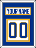Buffalo Nameplate & Number (Back) - Road White - Double Mat 3