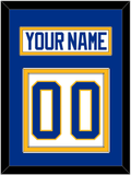 Buffalo Nameplate & Number (Back) - Road White - Double Mat 3