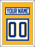 Buffalo Nameplate & Number (Back) - Road White - Double Mat 4