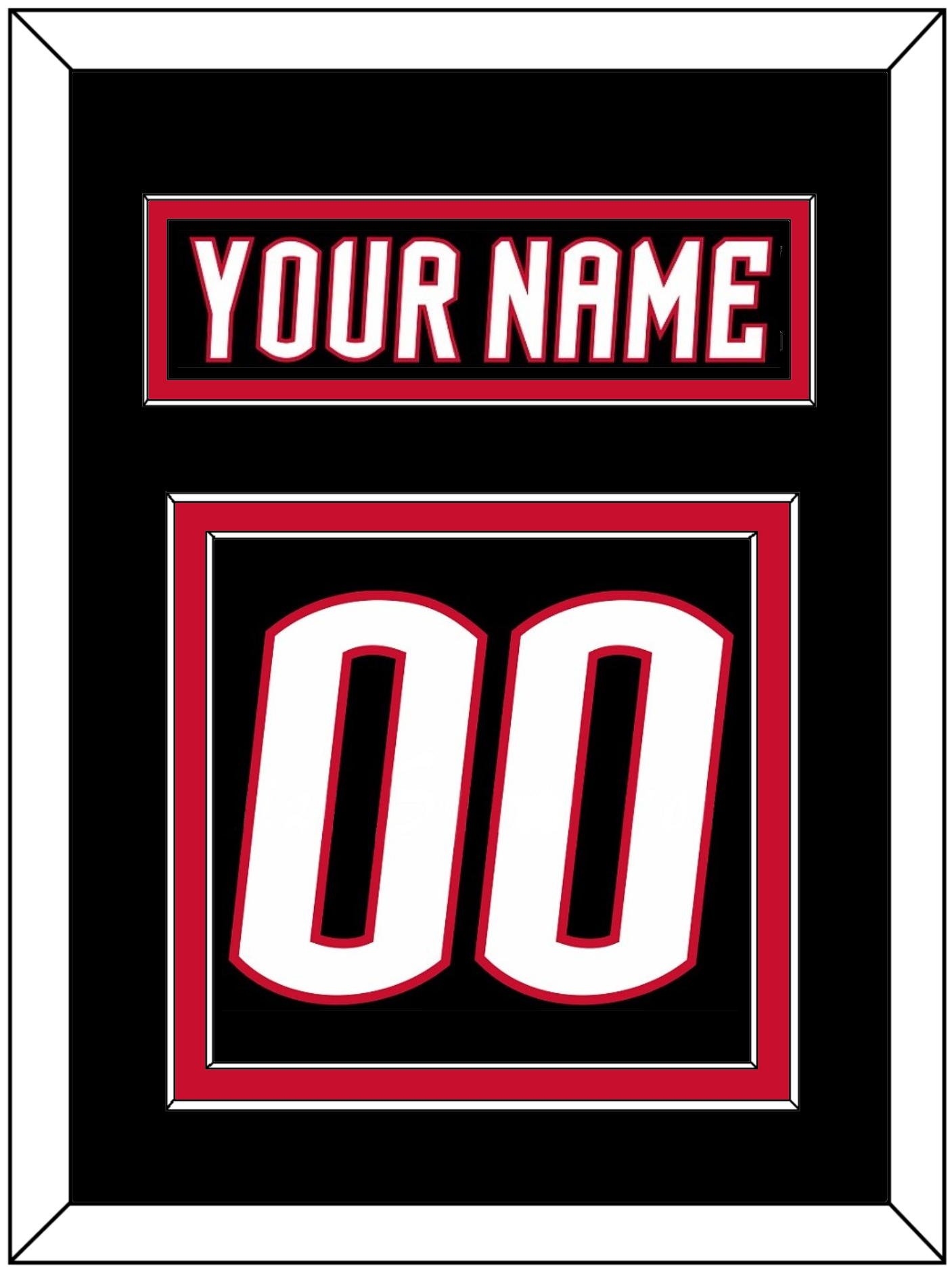 Buffalo Nameplate & Number (Back) - Alternate Black - Signature Tier 2
