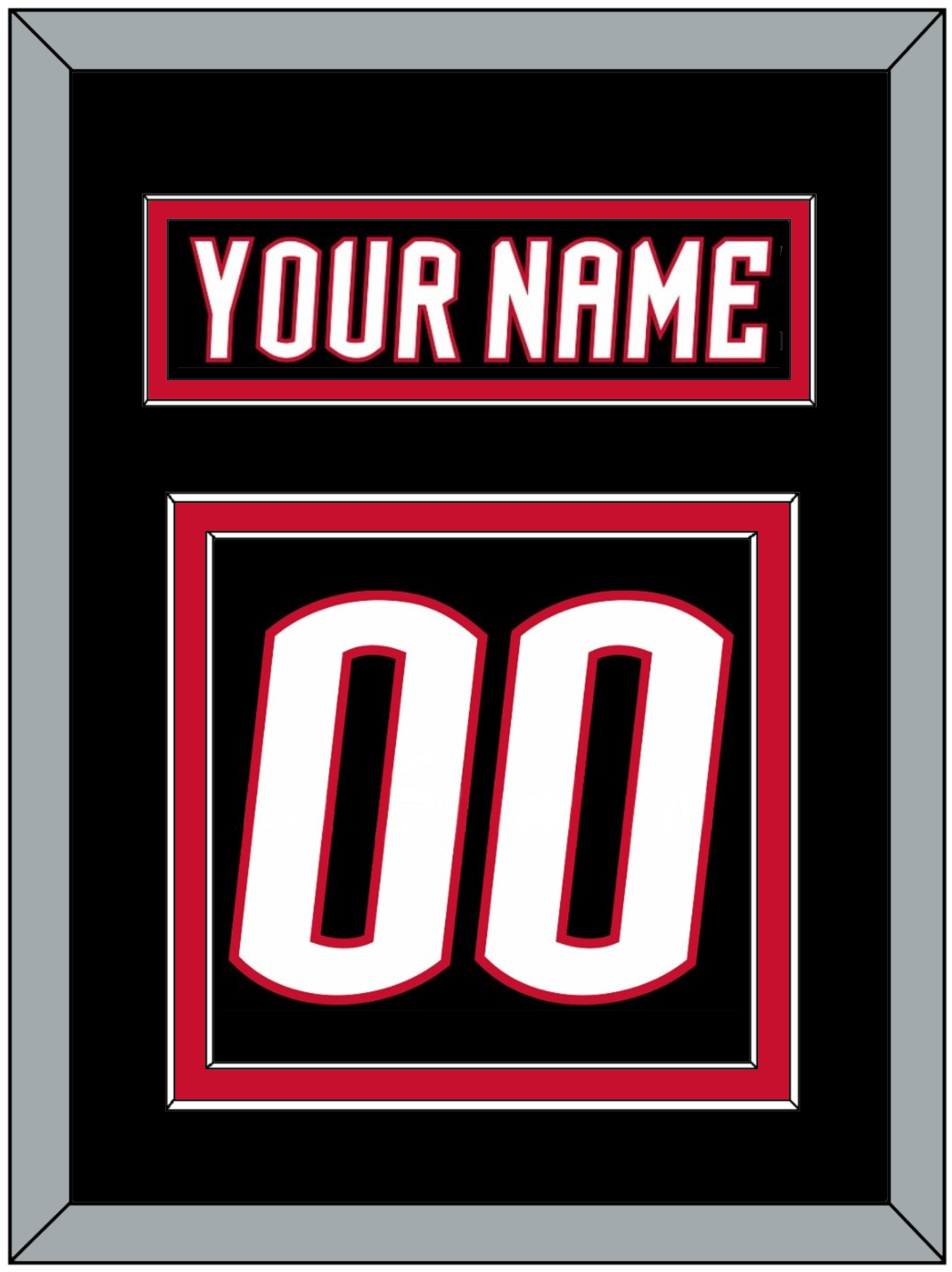 Buffalo Nameplate & Number (Back) - Alternate Black - Signature Tier 2