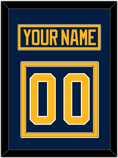 Buffalo Nameplate & Number (Back) - Home Blue (2010-2020) - Signature Tier 2