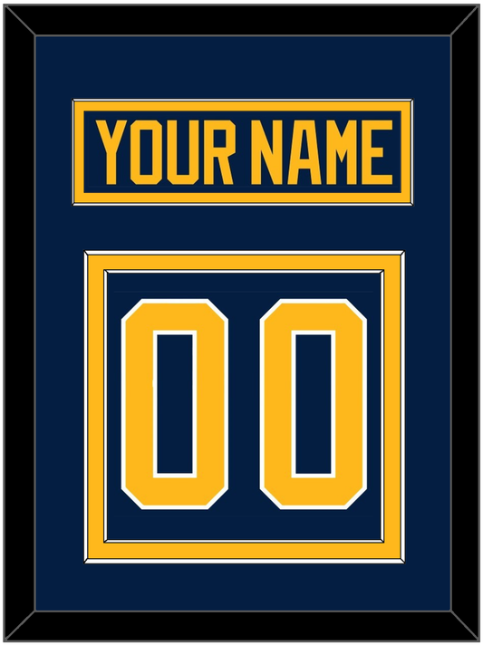 Buffalo Nameplate & Number (Back) - Home Blue (2010-2020) - Signature Tier 2