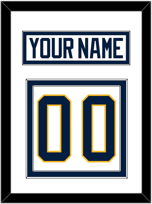 Buffalo Nameplate & Number (Back) - Road White (2010-2020) - Signature Tier 1